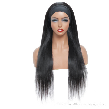 Adjustable Half Wig Glueless Fast Shipping High Quality Brazilian Virgin Hair Headband Wig Natural Human Hair Non Lace